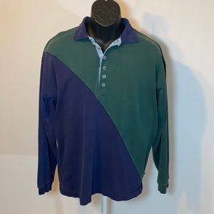 Vintage Structure long sleeve polo M